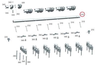 Detroit DD15 Exhaust Rocker Shaft Assembly DDE EA4720502431 Freightliner Cascadia