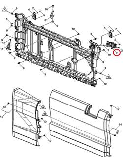Mack 78604743 Passenger Side Center Chassis Fairing Left Hinger