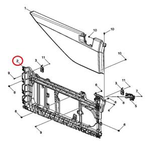 2026 New Volvo 23691255 Passenger Side Center Chassis Fairing Support