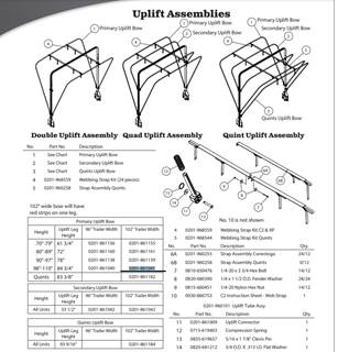 AERO Conestoga Trailer Primary Uplift 0201-861041 Bow 102" W x 110" H