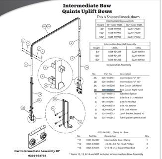 AERO Conestoga Trailer Intermediate 0201-862207 Bow Gusset Right Hand