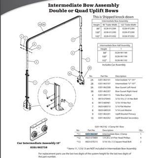 AERO Conestoga Trailer Intermediate 0201-962347 Bow J-Clamp Kit