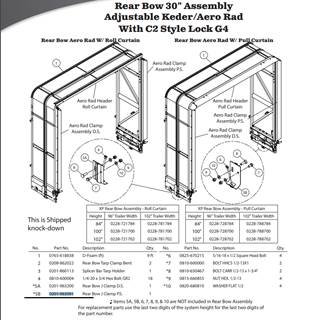 AERO Conestoga Trailer 0201-963091 Rear Bow J-Clamp P.S