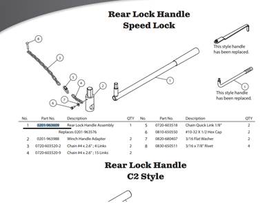 AERO Conestoga Trailer 0201-963609 Rear Lock Assembly