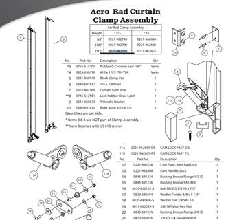 AERO Conestoga Trailer 0221-962702 Rad Curtain Clamp Assembly D.S
