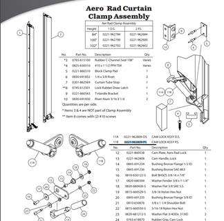 AERO Conestoga Trailer 0221-962809-PS Cam Lock Assembly P.S