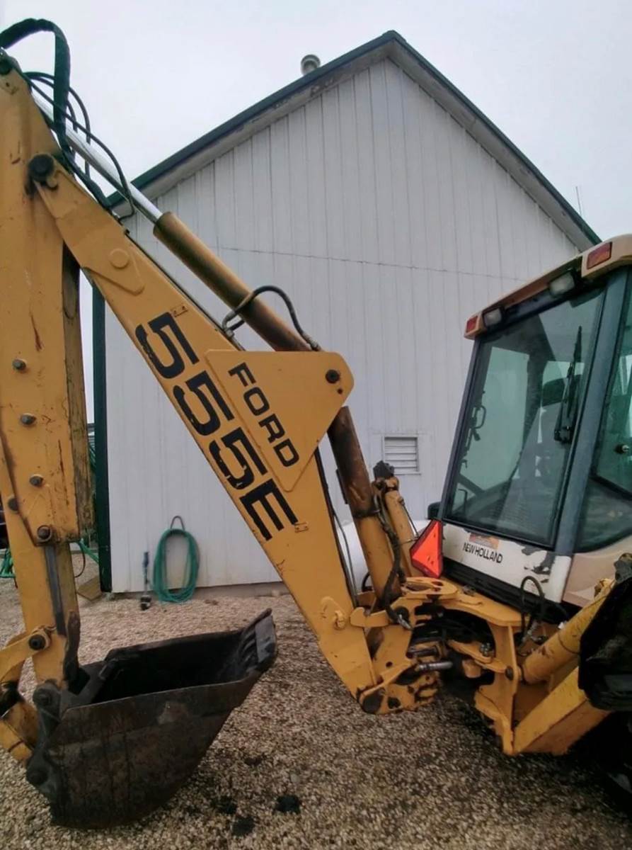 1998 New Holland 555E 4x4 Backhoe For Sale, 6,800 Hours Wayne, MI 12094855