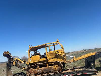 Trulock Cable Plow Attachment with Ateco overbuild for D7G , D8G Dozer