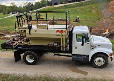 FINN T120 Hydroseeder On International 4700 Truck
