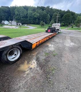 Dynaweld DETACH Lowboy Trailer with truck