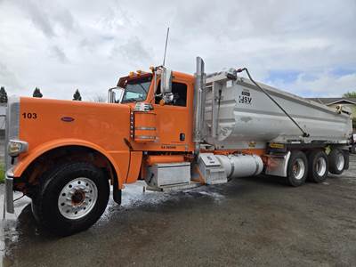 Peterbilt 389 Tri Axle Dump Truck - Paccar 455HP, 13 Speed Manual