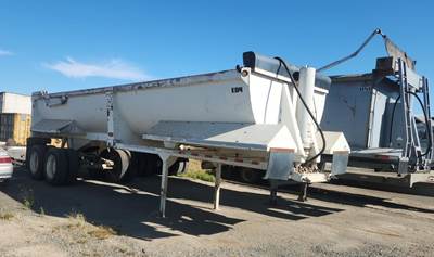 Construction Trailer Specialists (CTS) 28 ft Half Round End Dump Trailer - Tandem Axle, Steel, Air Ride