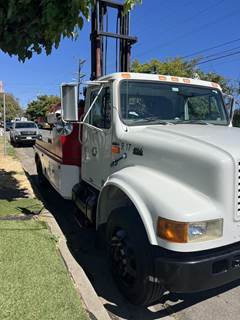 International 4700 Single Axle Side Load Garbage Truck - DT466E, 240HP