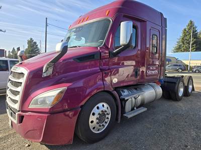 Freightliner Cascadia 116 Sleeper Semi Truck - Mid Roof Sleeper, Detroit 470HP, 12 Speed Dt12 Amt