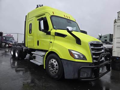 Freightliner Cascadia 116 Sleeper Semi Truck - Mid Roof Sleeper, Detroit 470HP, 12 Speed Dt12 Amt