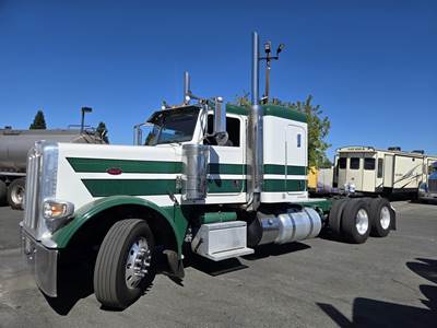 Peterbilt 388 Sleeper Semi Truck - Flat Top Sleeper, Cummins 500HP, 10 Speed Manual