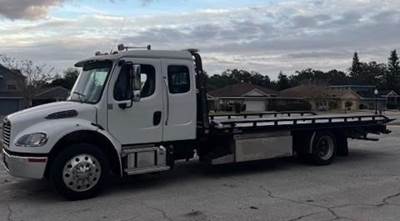 Freightliner M2 106 Single Axle Rollback Tow Truck - Cummins, 260HP, 6 Speed Allison Rds Automatic