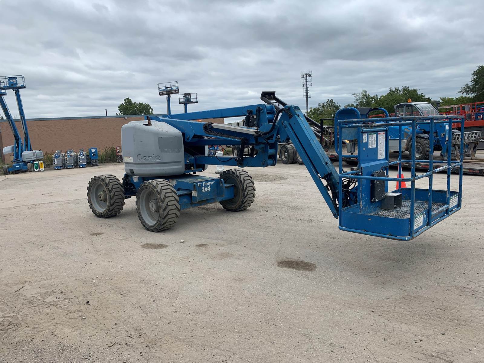 2008 Genie Z45/25J Articulating Boom Lift Jib, Dual Fuel, 4WD