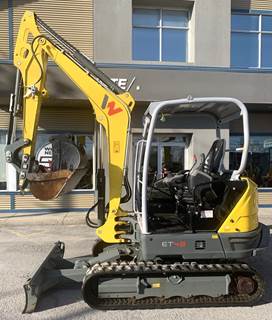 2023 Wacker Neuson ET42 Excavator - Toothed bucket and ditching bucket, 3-cylinder turbo diesel, 4.2-ton, Hydraulic quick attach, Canopy edition