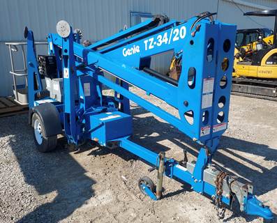 2018 Genie TZ-34/20 Towable Boom Lift - 34' platform height, 20' reach