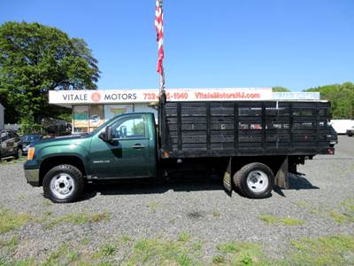 2012 GMC Sierra 3500HD STAKE BED DUMP, PLOW TRUCK