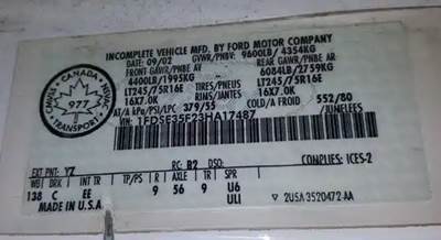 Dana Rear Differential for a 2003 Ford E-350 MINI-BUS