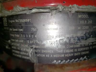 Cummins ISL9 Engine for a 2014 Freightliner M2 106