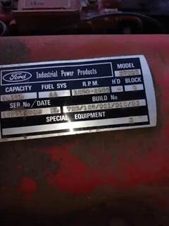 Ford Engine for a 1985 International CAGOSTAR 1850B C/O