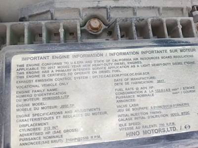 Hino XCJ740/XFC74 Engine