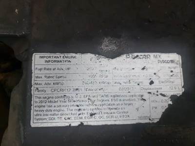 Paccar MX-13 * Engine for a 2013 Kenworth T700