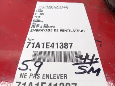 Cummins 5.9L Fan Clutch for a 1995 Ford F-800