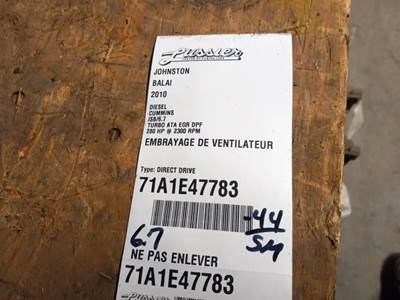 Cummins ISB/6.7 Fan Clutch for a 2010 Johnston BALAI