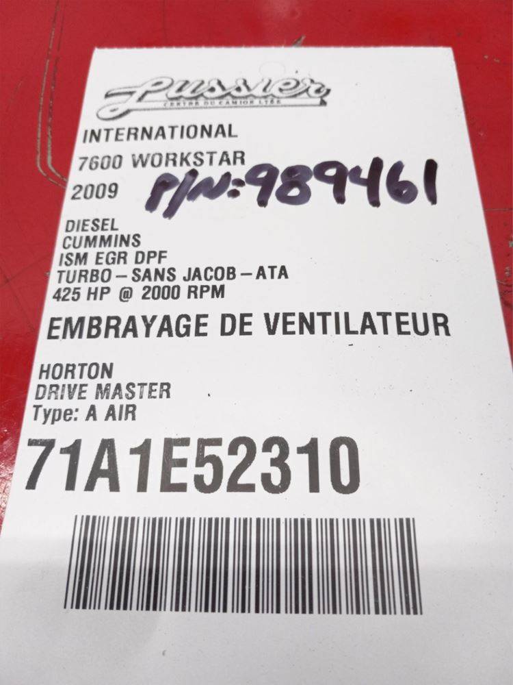 Cummins Fan Clutch for a 2009 International 7600 WORKSTAR For Sale