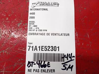 International DT466E Fan Clutch for a 2005 International 4400