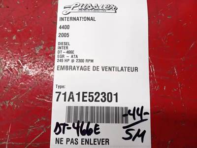 International DT466E Fan Clutch for a 2005 International 4400