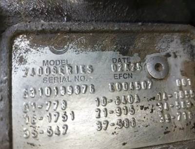 Allison 2400 Series Transmission for a 2002 International 4300