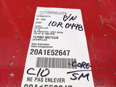 Caterpillar C10 Turbocharger / Supercharger for a 2004 Kenworth W-900