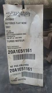 Cummins ISB 5.9 EGR/COMMON RAIL Turbocharger / Supercharger for a 2007 Thomas AUTOBUS FLAT NOSE