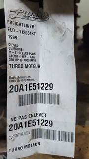 Cummins M-11 CELECT PLUS Turbocharger / Supercharger for a 1999 Freightliner FLD-112064ST