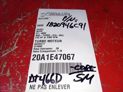 INTER DT-466D Turbocharger / Supercharger for a Aucune*