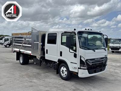 2026 Isuzu NPR HD Crew Cab 14,500 GVWR, 215HP Diesel with A-1 Metal Bodies Aluminum Landscape Dump Body