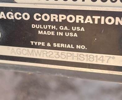 Massey Ferguson WR235 Mower Conditioner