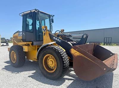 2009 John Deere 444K Wheel Loader - Bucket and Bale Spear
