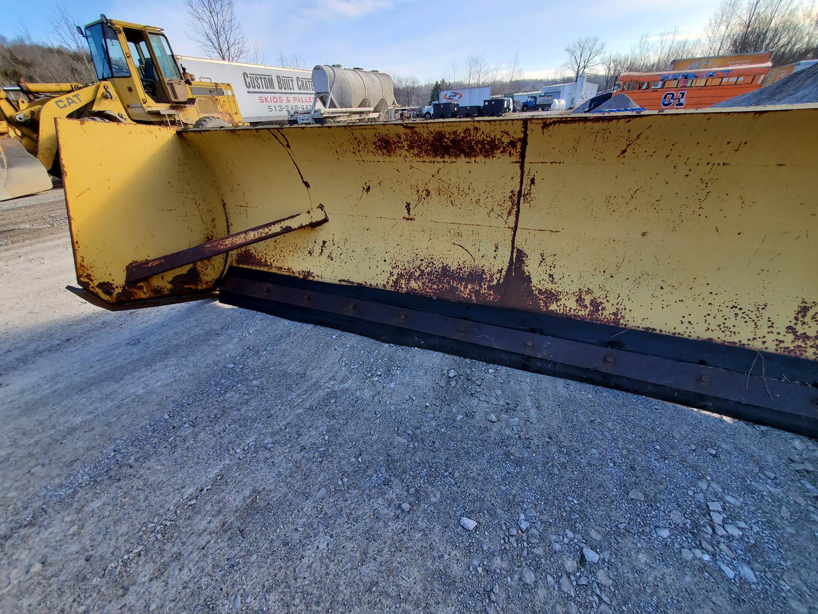 1990 ProTech 122 In. Wheel Loader Snow Pusher Box Blade / Scraper for