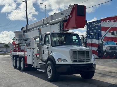 Altec AH125 ARTICULATING & TELESCOPIC BOOM W/ MATERIAL HANDLING JIB MOUNTED ON A 2015 FREIGHTLINER M2-112, 8X6, 125' WORKING HEIGHT, TRI-AXLE