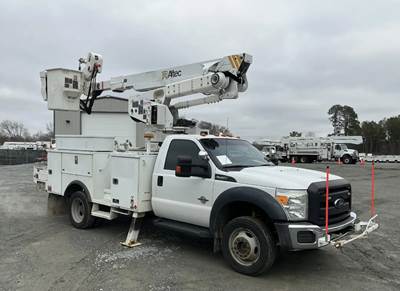 ALTEC AT40M 45' ARTICULATING & TELESCOPIC BOOM MOUNTED 2016 FORD F-550SD, 4X4, 6.7L POWERSTROKE TURBO DIESEL, LEASE RETURN, XTRA CLEAN