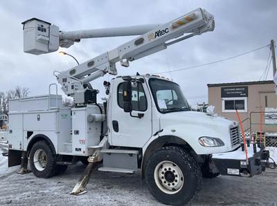 Altec L42M Articulating Boom with Material handling Jib mounted on a 2016 Freightliner M2-106, 47' Working Height, Cummins Power, Allison Automatic