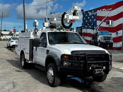 2009 FORD F-550SD BUCKET TRUCK, EQUIPPED WITH ALTEC AT37G BOOM, 42' WORKING HEIGHT, FRESH TRADE
