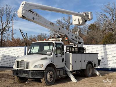 2018 FREIGHTLINER M2-106 BUCKET TRUCK WITH ALTEC AA55 60' BOOM & MATERIAL HANDLING JIB – 1 OWNER