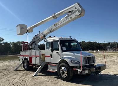 2017 Freightliner M2 106 + Altec AN55E 60' Boom, Material Handing Jib, Cummins Diesel, Aluminum Wheel